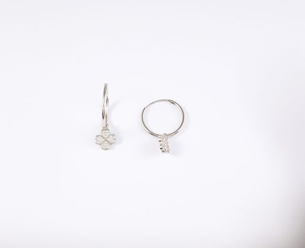 901011 tienda-online-pendientes aros con trebol plata-barato-mujer-señora-valencia