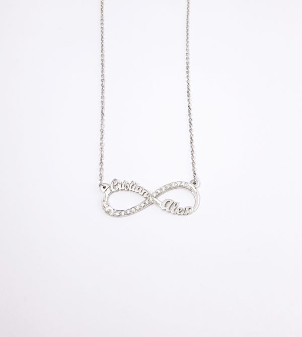 Infinito nombres personalizado con circonitas-tienda-online-colgante infinito-mujer-señora-barato-valencia