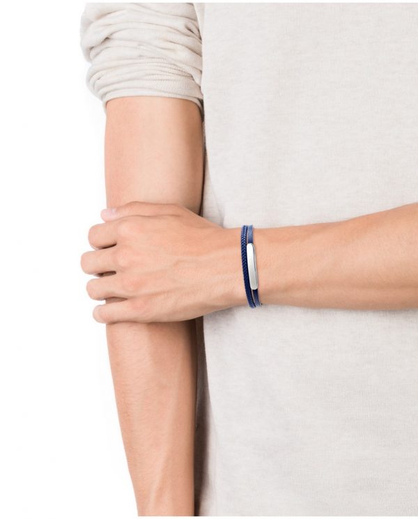Pulsera-doble-piel-trenzada-azul-viceroy-hombre-online-valencia-tienda-barata-15082P09013-1