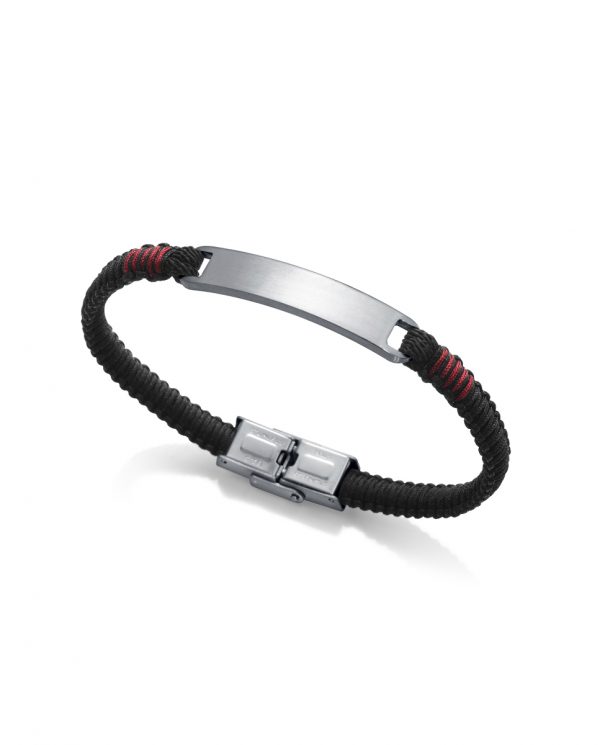 pulsera-acero-cordon-negro-rojo-placa-viceroy-hombre-caballero-chico-tienda-online-barata-1333P01017
