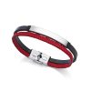 pulsera-viceroy-hombre-acero-rojo-negro-piel-barato-tienda-online-valencia-15130P01017