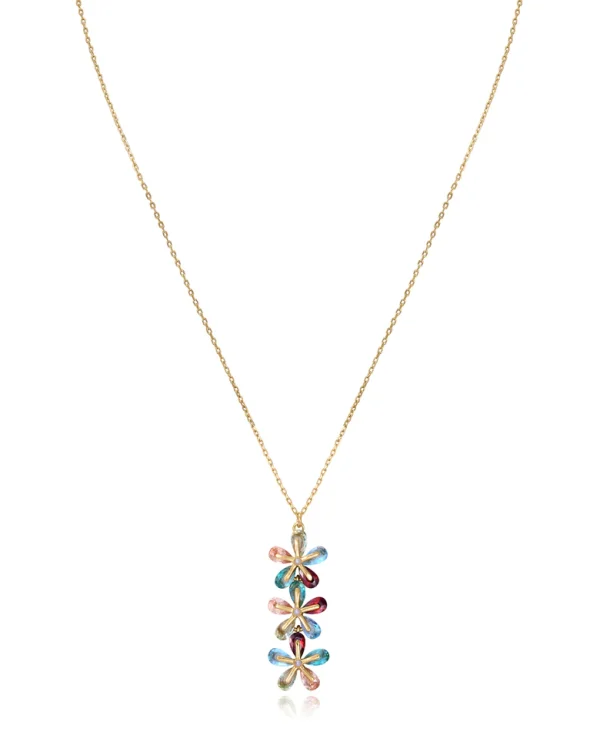 collar-elegant-plata-viceroy-baño-oro-flores-cristales-colores-joyeria-valencia